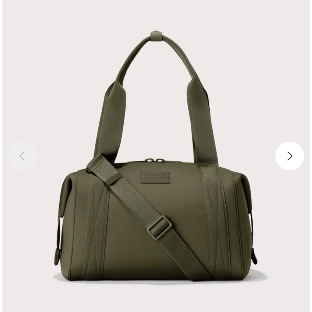 Dagne Dover Landon Carryall Bag Medium Neoprene Olive Green Crossbody Sz Medium